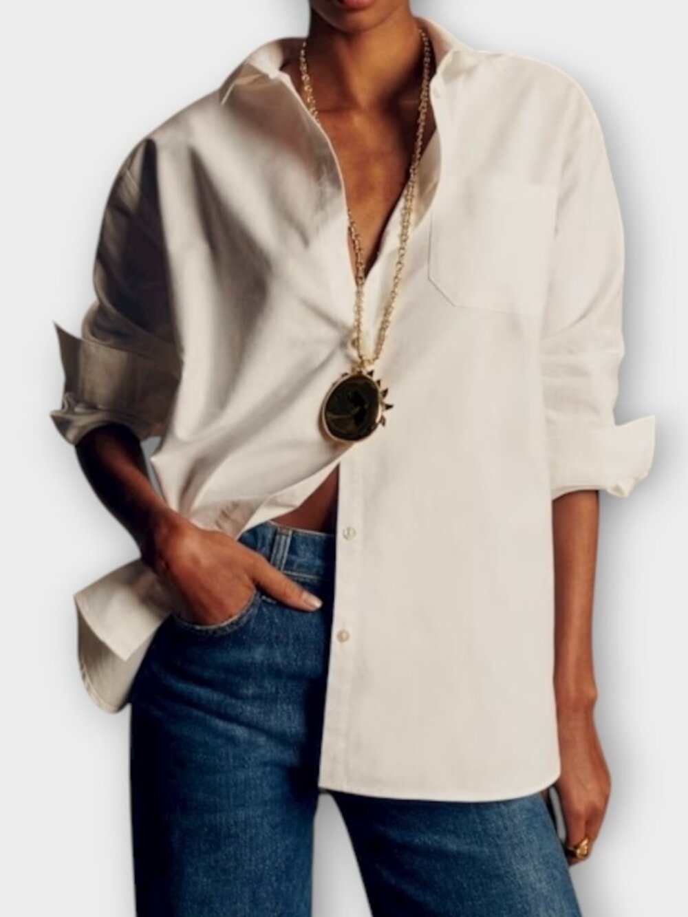 Sezane Max Shirt White